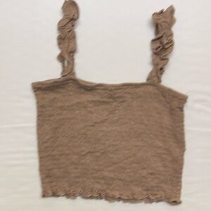 Solid Brown short tank top